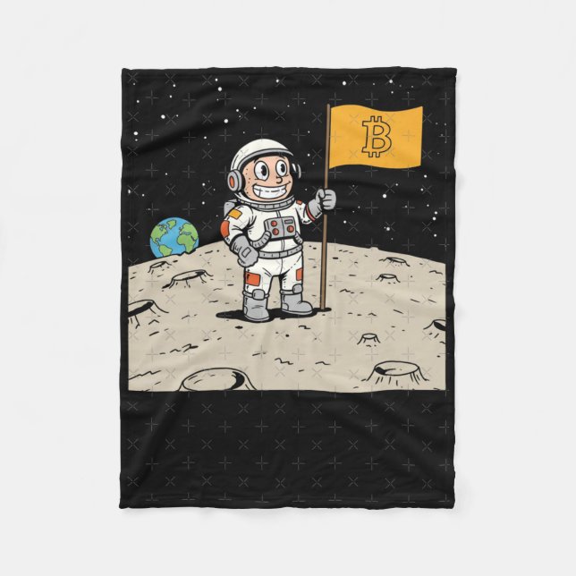 Digitale Bitcoin-Währung und Blockchain-Technologi Fleecedecke (Vorderseite)