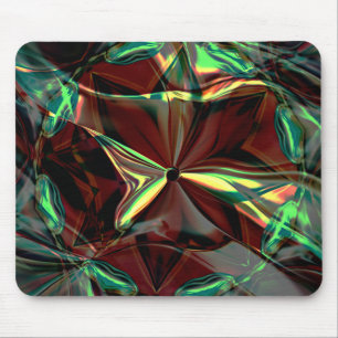 Digitale Blume mit metallischen oder kristallinen Mousepad