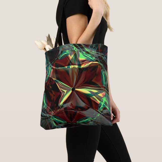 Digitale Blume mit metallischen oder kristallinen  Tasche (Von Nahem)