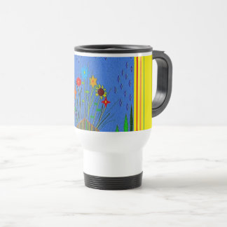 "Digitale Blume" - Tasse für den Reiseverkehr
