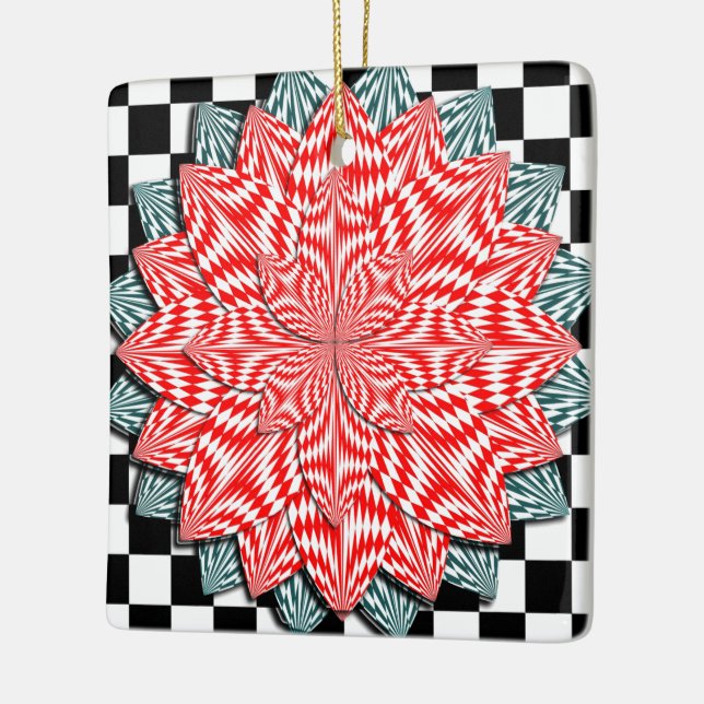 Digitale Blume von Kenneth Yoncich Keramikornament (Links)