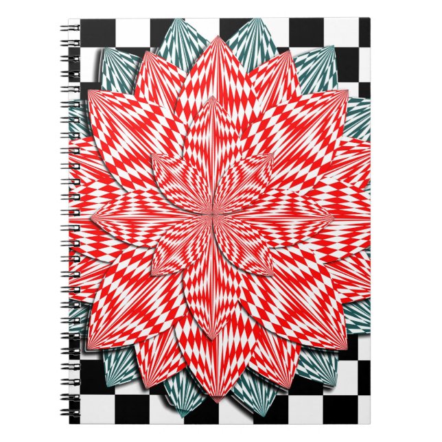 Digitale Blume von Kenneth Yoncich Notizblock (Vorderseite)