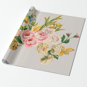 Digitale Blumen Aquarell-Illustration. Manuell ode Geschenkpapier
