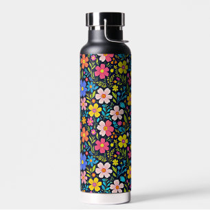 Digitale Blumenmalerei Blumenmuster Trinkflasche