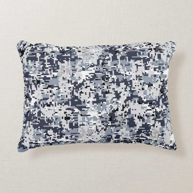 Digitale Camouflage-Dekoration im urbanen Stil Dekokissen (Vorderseite)
