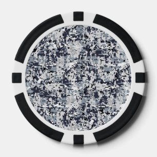 Digitale Camouflage-Dekoration im urbanen Stil Pokerchips
