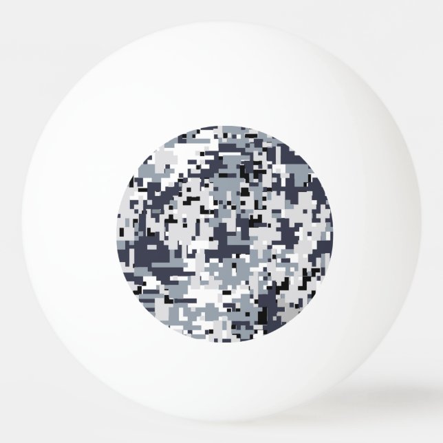 Digitale Camouflage-Dekoration im urbanen Stil Tischtennisball (Rückseite)