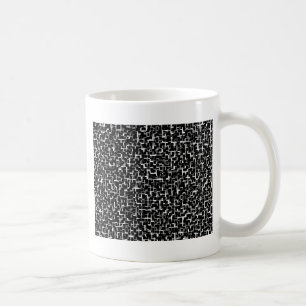 Digitale Camouflage Schwarz-weiß-gelbes Muster Kaffeetasse