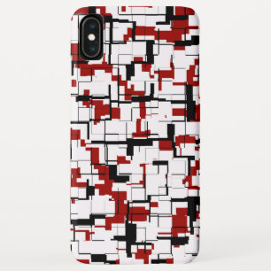 Digitale Camouflage Schwarz-weißes rotes Muster Case-Mate iPhone Hülle