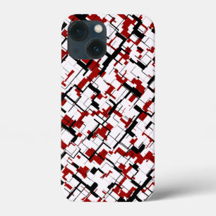 Digitale Camouflage Schwarz-weißes rotes Muster title_seo2