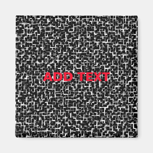 Digitale Camouflage Schwarz-weißes rotes Muster Magnet (Vorne)