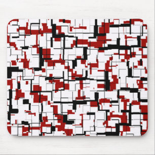 Digitale Camouflage Schwarz-weißes rotes Muster Mousepad