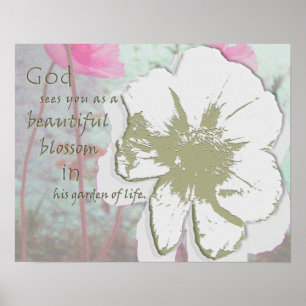 Digitale Collage "Garten des Lebens" Poster