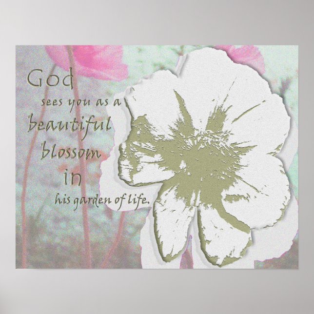 Digitale Collage "Garten des Lebens" Poster (Vorne)