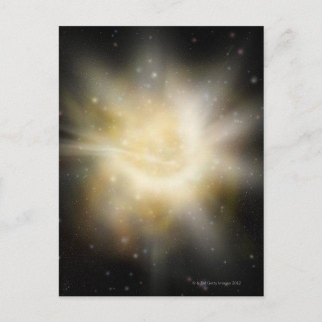 Digitale Darstellung eines Sonnensystems Postkarte (Vorderseite)