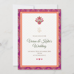 Digitale Desi-Hochzeitskarte & Indische Hochzeitse Einladung