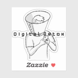 digitale Detox-Behandlung Aufkleber