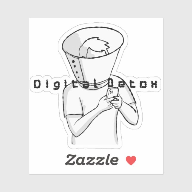 digitale Detox-Behandlung Aufkleber (Blatt)