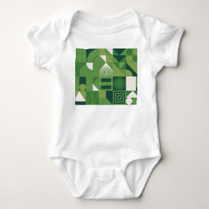 Digitale Doppelkollage, geometrische Elemente Baby Strampler