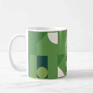 Digitale Doppelkollage, geometrische Elemente Kaffeetasse