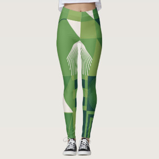 Digitale Doppelkollage, geometrische Elemente Leggings