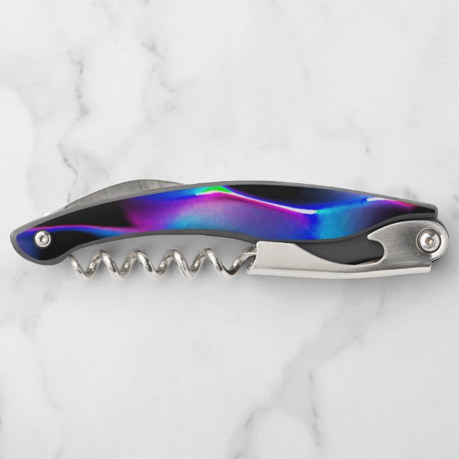 Digitale Dünen mit dunkelblauer Vorherrschaft Kellnermesser (Rückseite)