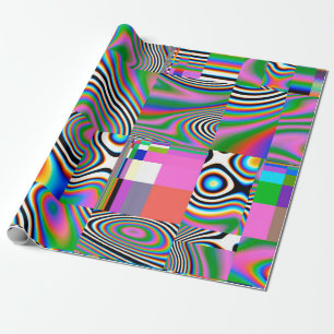 Digitale Effekte. Lebendiger abstrakter Hintergrun Geschenkpapier