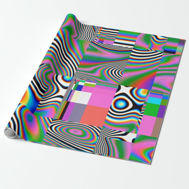 Digitale Effekte. Lebhafter abstrakter Hintergrund Geschenkpapier (Ungerollt)