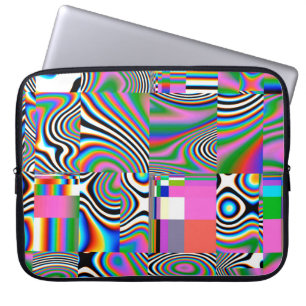 Digitale Effekte. Lebhafter abstrakter Hintergrund Laptopschutzhülle