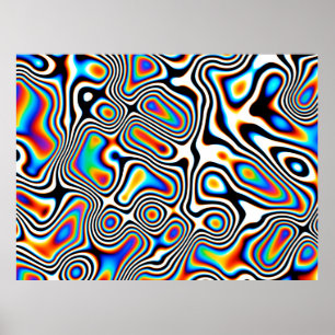 Digitale Effekte. Lebhafter abstrakter Hintergrund Poster