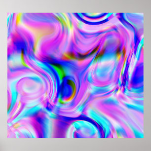 Digitale Effekte: mehrfarbiges abstraktes Muster. Poster