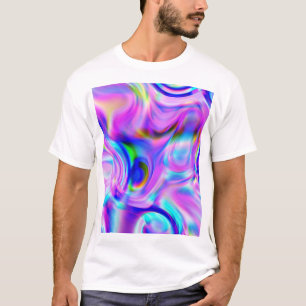 Digitale Effekte: mehrfarbiges abstraktes Muster. T-Shirt