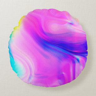 Digitale Effekte. Multicolor abstrakter Hintergrun Rundes Kissen
