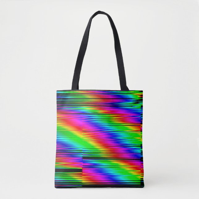 Digitale Effekte. Multicolor abstrakter Hintergrun Tasche (Vorderseite)