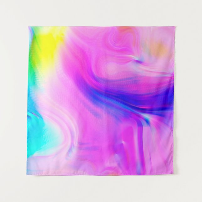 Digitale Effekte. Multicolor abstrakter Hintergrun Wandteppich (Vorderseite)