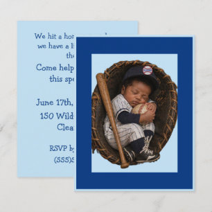 Digitale Einladung zur Baseball-Baby-Party für sch