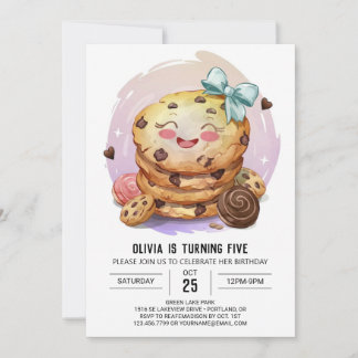 Digitale elegante Cookies zum Geburtstag Einladung