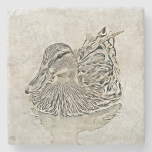 Digitale Enten Kunst Untersetzer