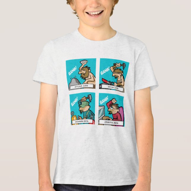 Digitale Evolution 2 Tri-Blend Shirt (Vorderseite)