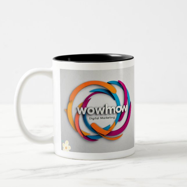 "Digitale Exzellenz" Zweifarbige Tasse (Links)