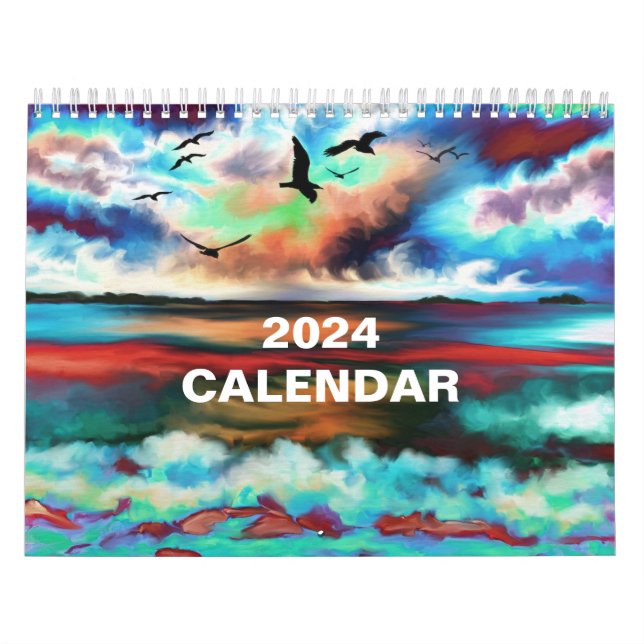 Digitale Fantasie Abstrakte Malerei Kunst Kalender (Titelbild)