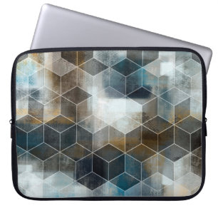digitale farbige Wandfliesen, Design, Hintergrund, Laptopschutzhülle