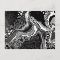 Digitale Fluid Art aus schwarzem und weißem Marmor