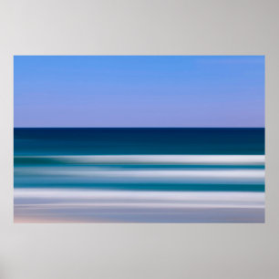 Digitale Fotografie absichtlich unscharf blau sais Poster