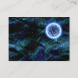 Digitale Galaxie Alien Planet im Weltraum-Blauer N Visitenkarte