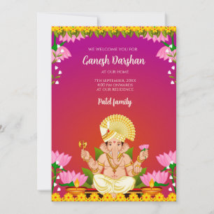 Digitale Ganesh-Einladungen Ganpati-Einladungen Ga Einladung