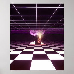Digitale Geburt [Synthwave-Ästhetik] Poster