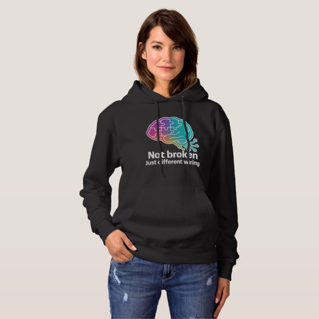 Digitale Gehirn-Tech-Design Hoodie (Vorne ganz)