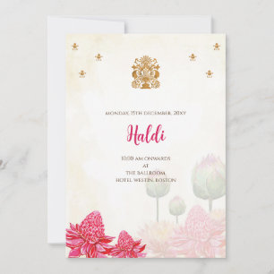 Digitale Haldi-Einladung und indische Hochzeitskar Einladung