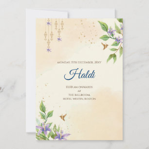 Digitale Haldi-Einladung und indische Hochzeitskar Einladung